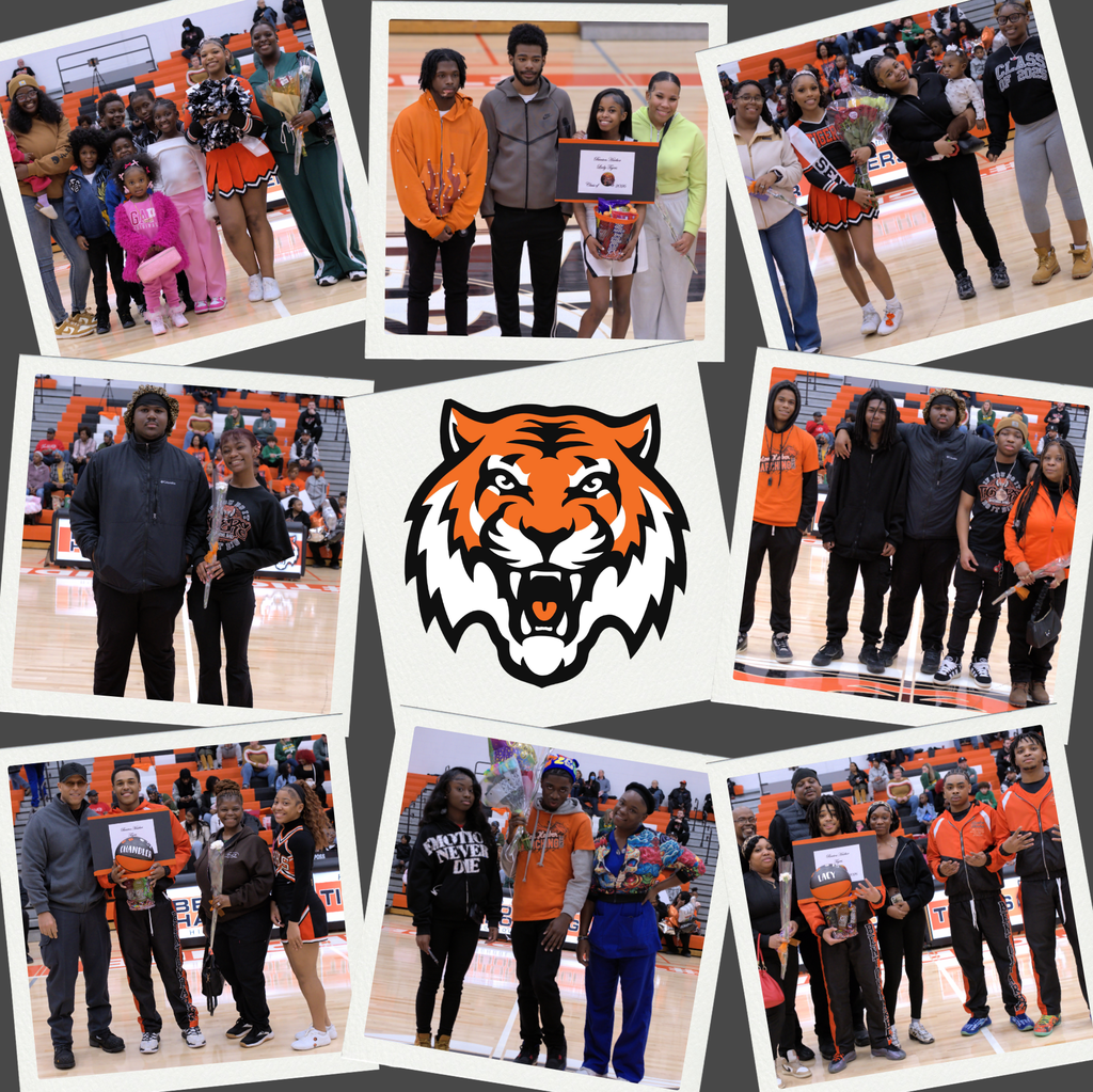 Winter Senior Night Collage of photos. Class of 2026