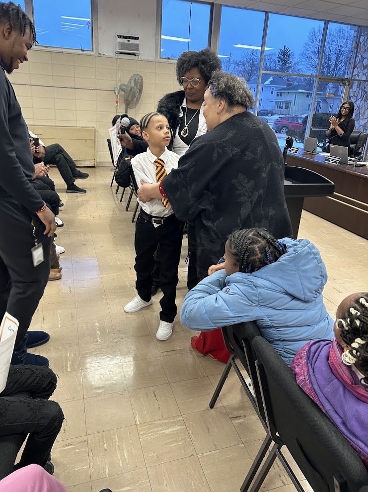 Students from MLKJ that scored within the 70th to 90th percentile on their NWEA received recognition for their accomplishment during the School Board Meeting.
