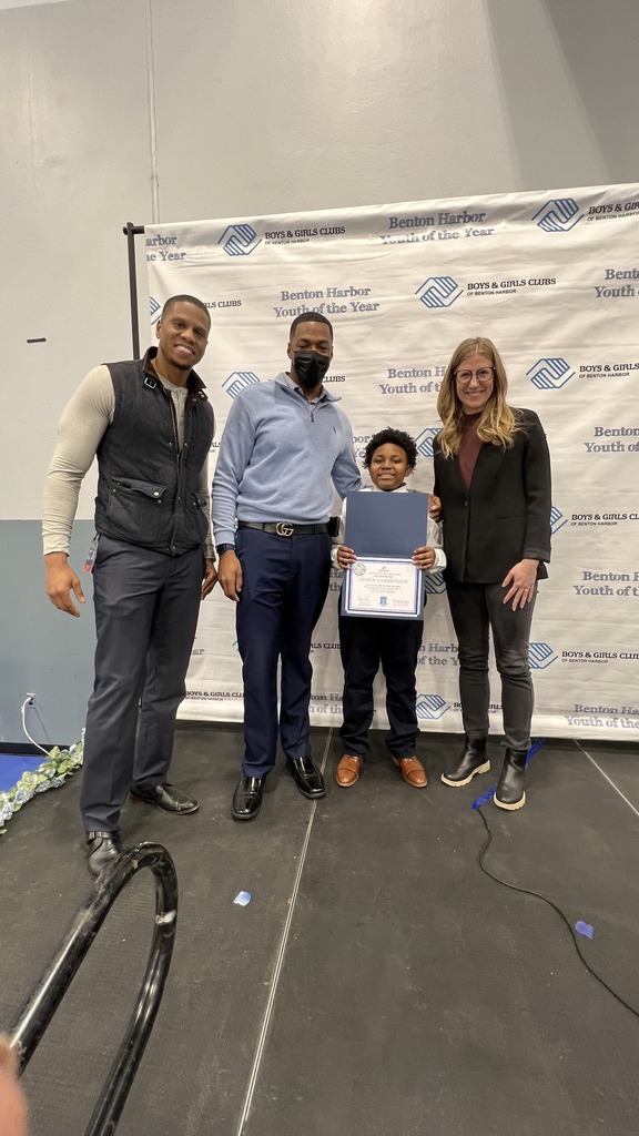 Elisha from BHHS earned the 2026 Youth of the Year for Boys & Girls Clubs of Greater Southwest Michigan and Ayden from FPE earned the 2026 Junior Youth of the Year for Boys & Girls Clubs of Greater Southwest Michigan! 