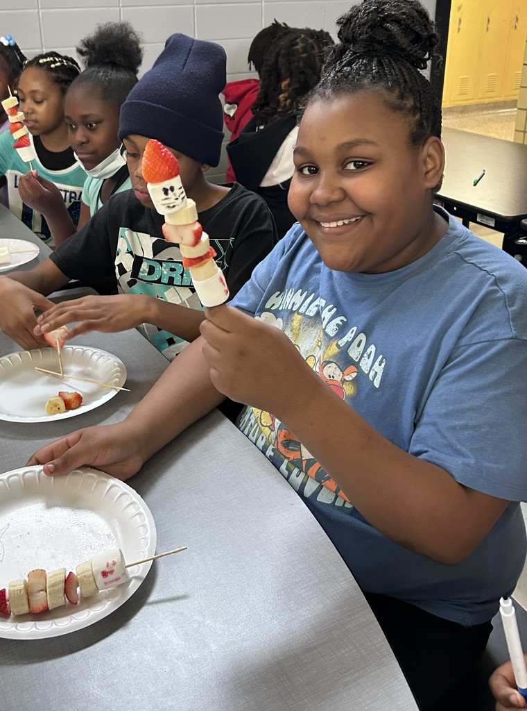 Chef Cory and Director Tabbert created Cat in the Hat Kabobs with students at FPE. 