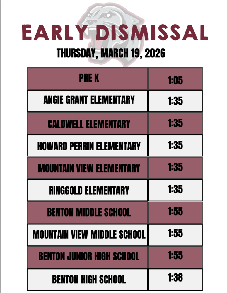 Early Dismissal Schedule