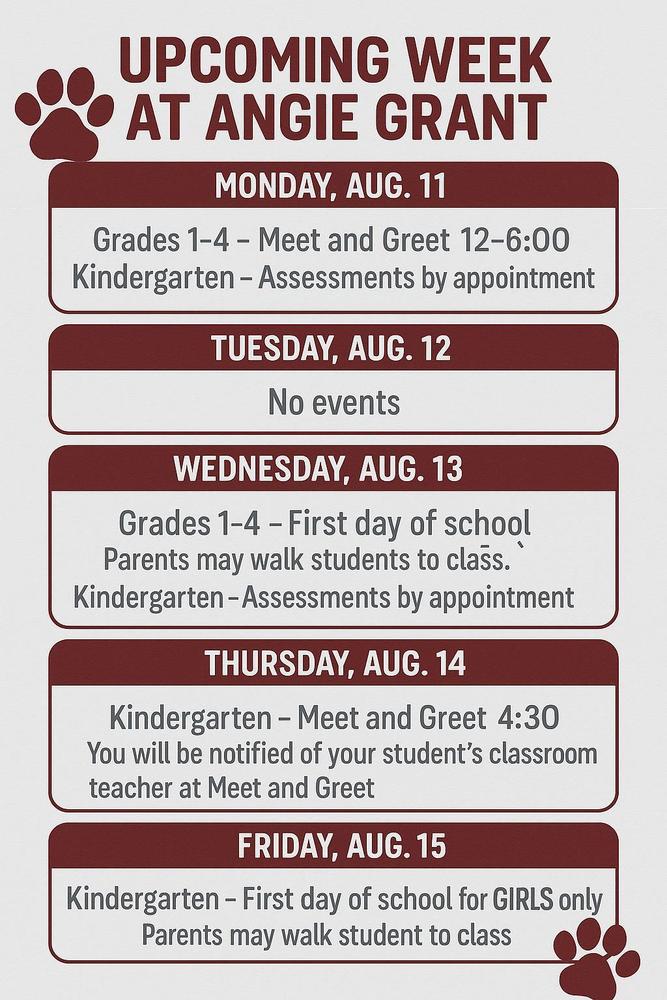 Week of Aug 11-15