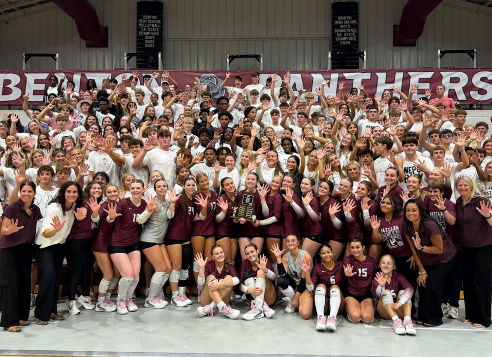 Lady panthers volleyball team wins 5th battle of the b towns against bryant