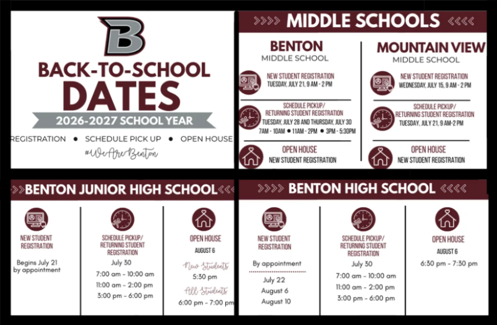 Secondary Important Dates for 26-27 School Year