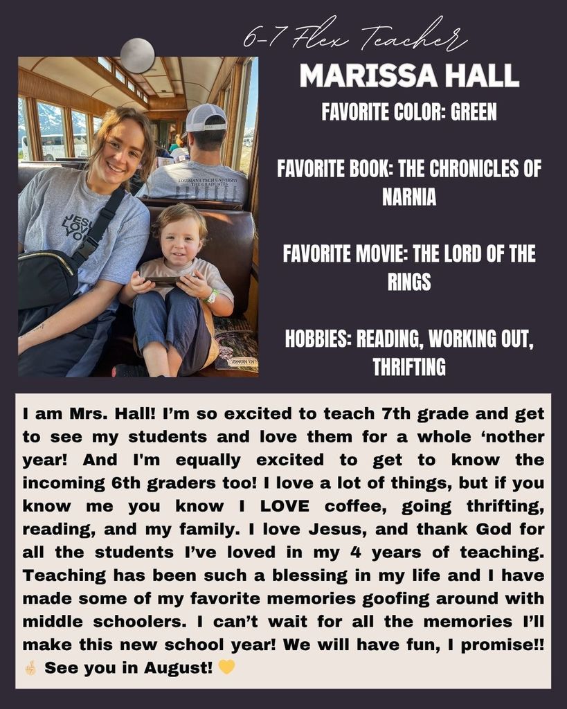 6-7 grade flex teacher marissa hall