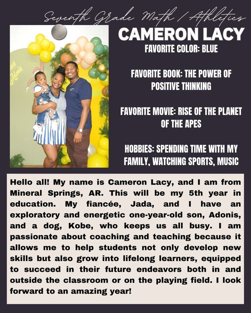 seventh grade math / athletics cameron lacy