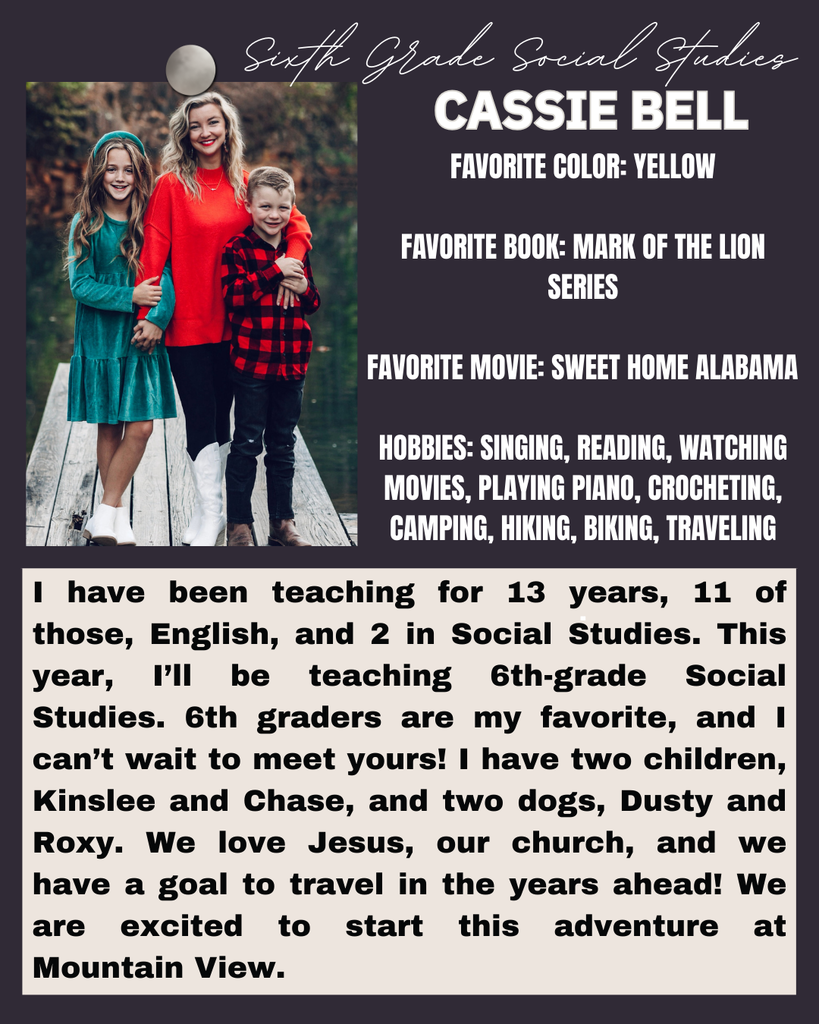 sixth grade social studies cassie bell