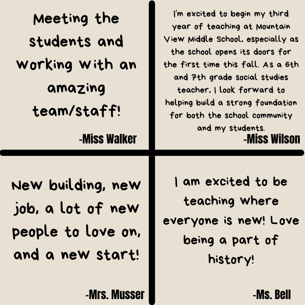 Miss Walker, Miss Wilson, Mrs. Musser, Ms. Bell