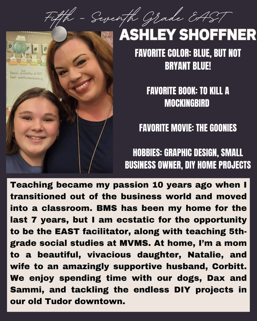 fifth - seventh grade EAST Ashley shoffner