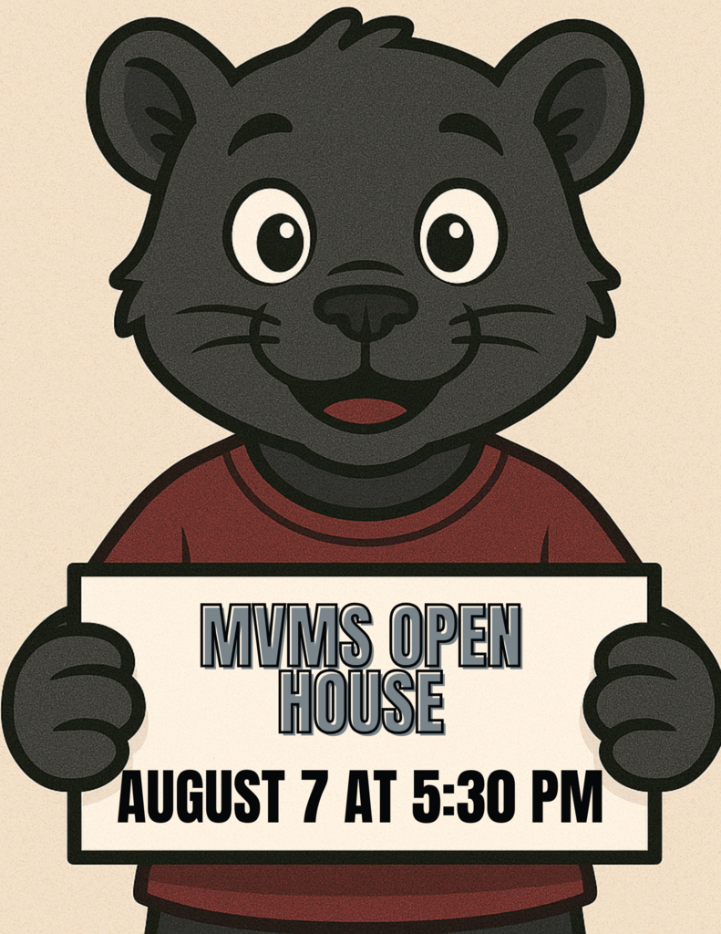 MVMS open house august 7 at 5:30pm