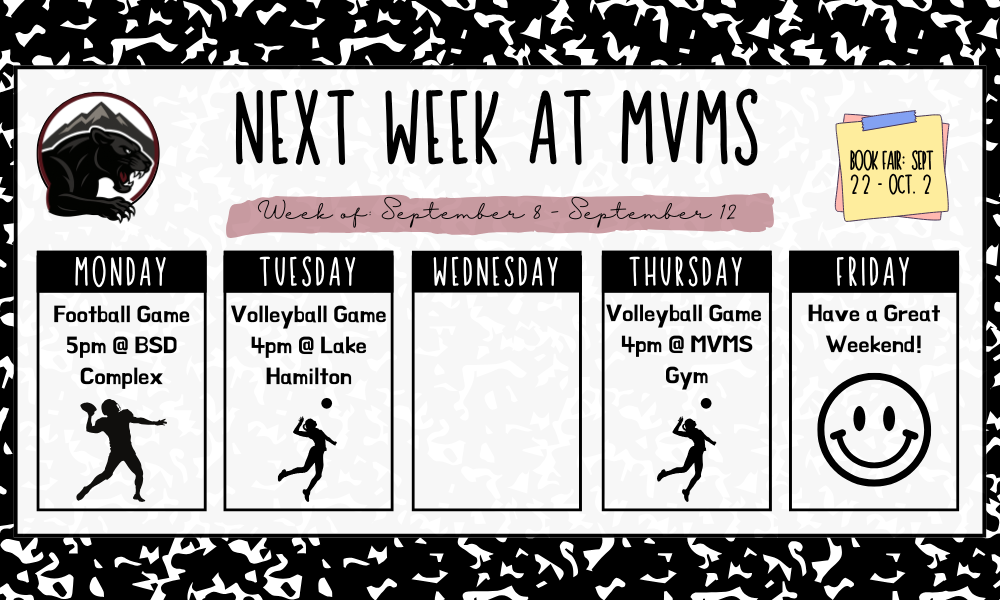 next week at mvms