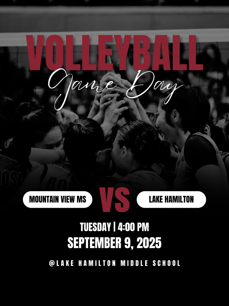volleyball game tonight at lake hamilton at 4pm 