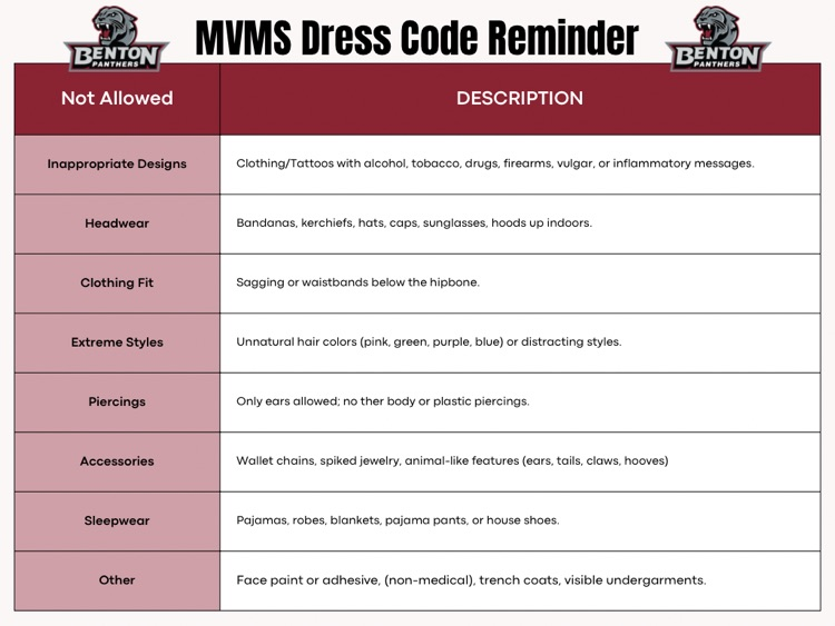 MVMS dress code 