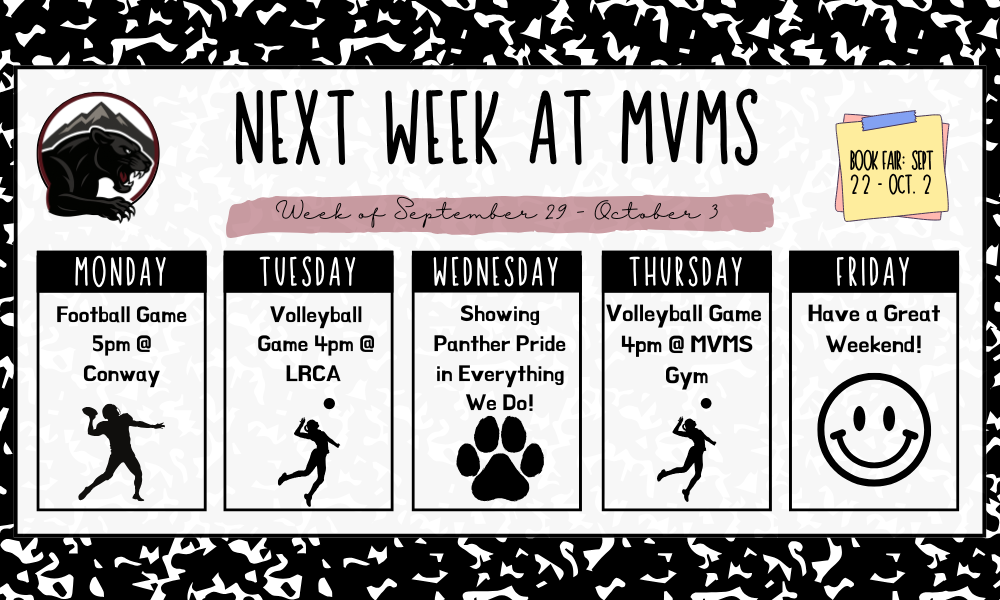 next week at mvms