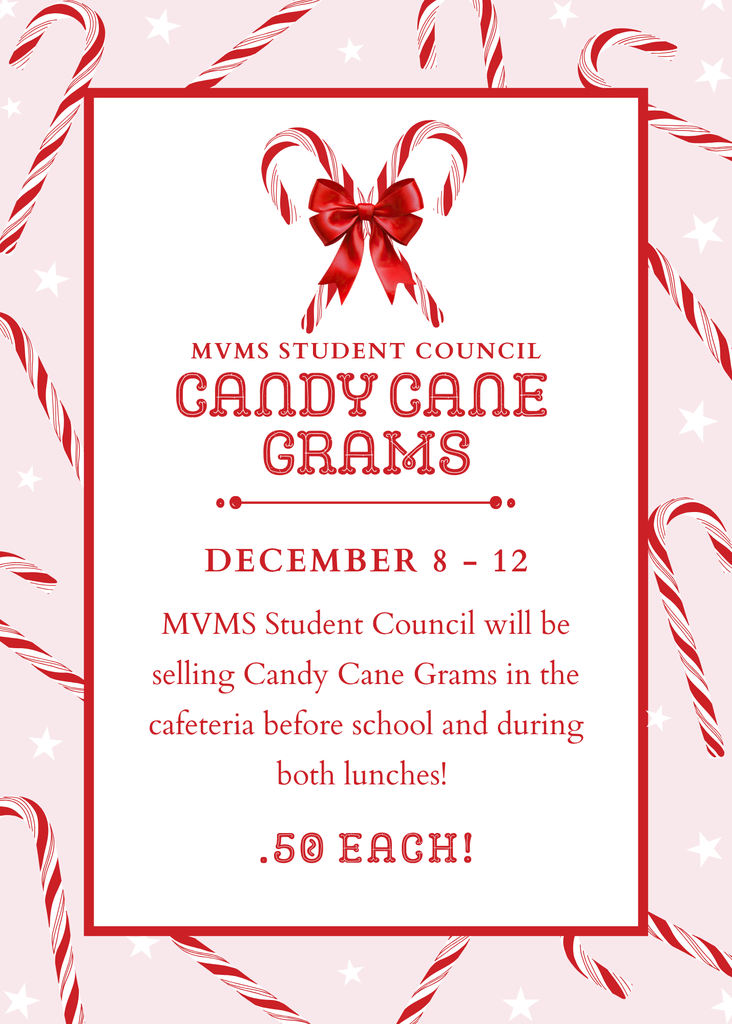 candy cane grams december 8 to 12 for fifty cents each