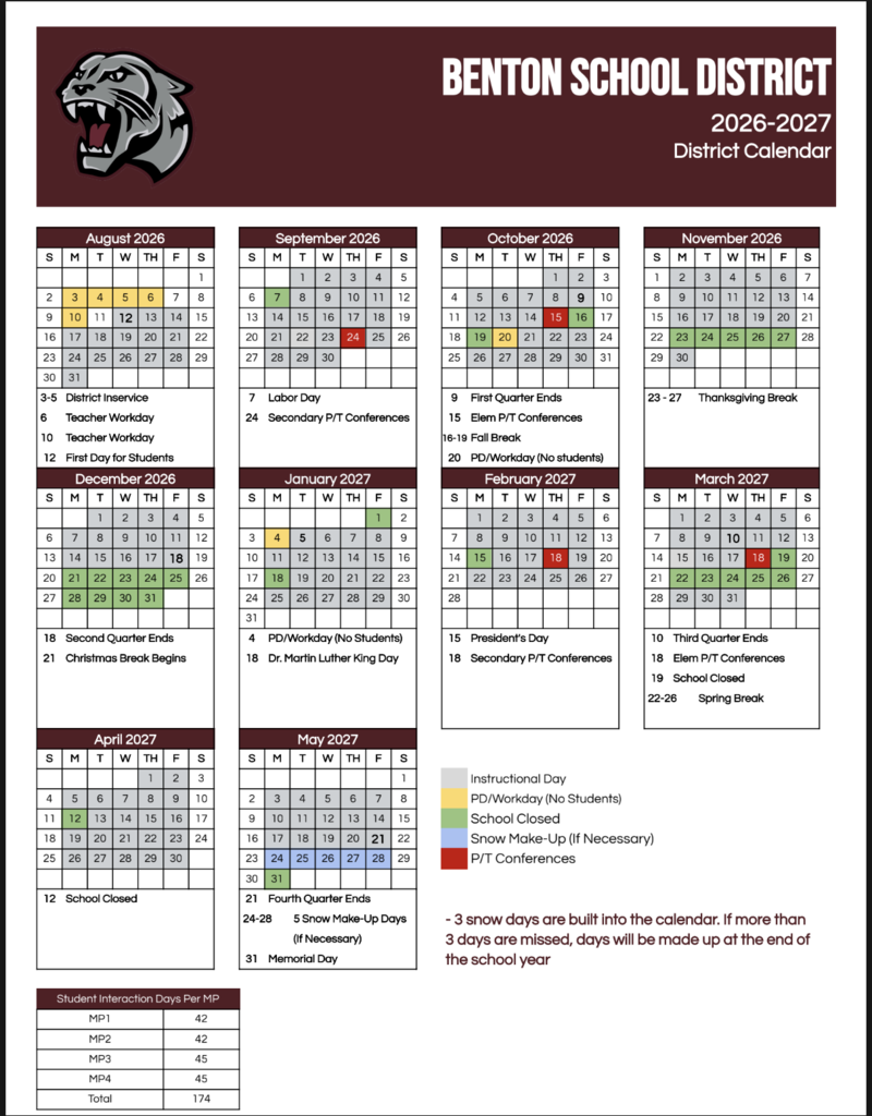26-27 School Calendar