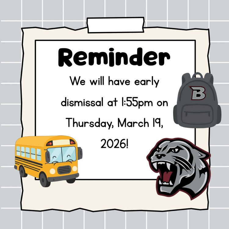 reminer early dismissal on 3/19/2026