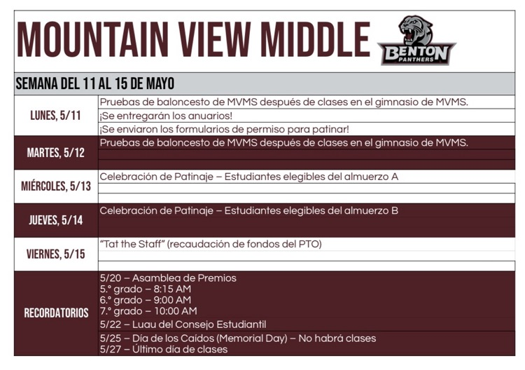 MVMS weekly prowl Spanish version 