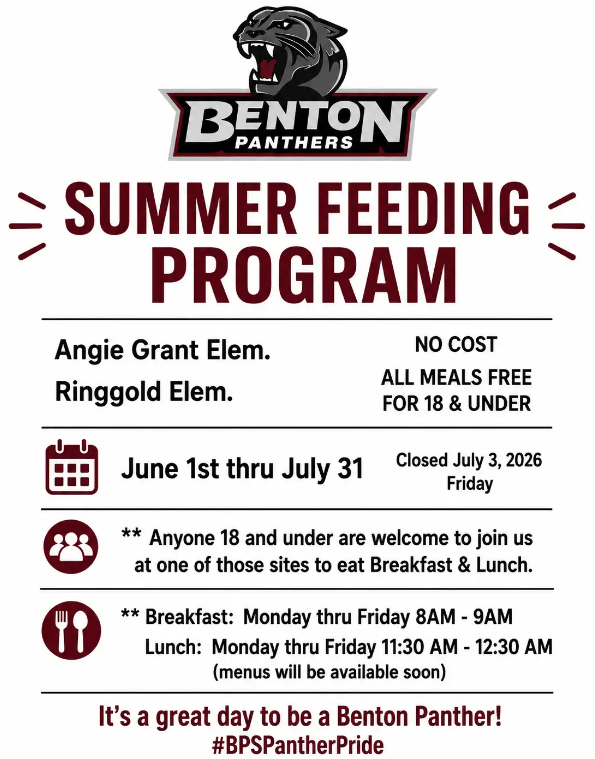 Summer feeding program at angie grant and ringgold 