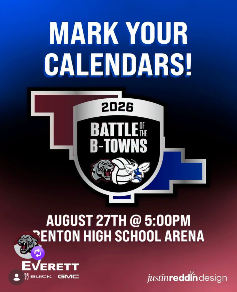 Battle of the B Towns volleyball game