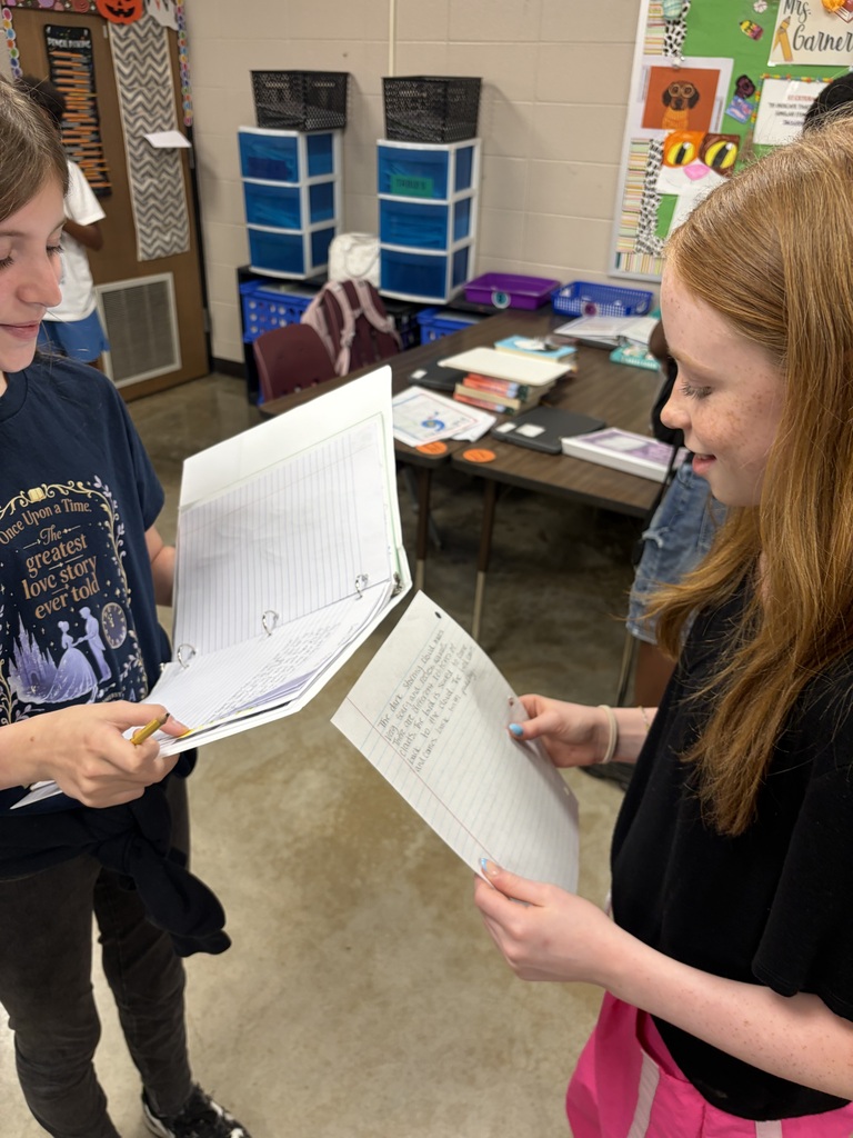 Students working together to critique each others writing