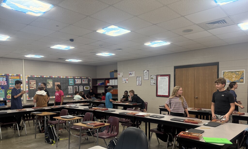 Students working together in Mrs. Langley's class