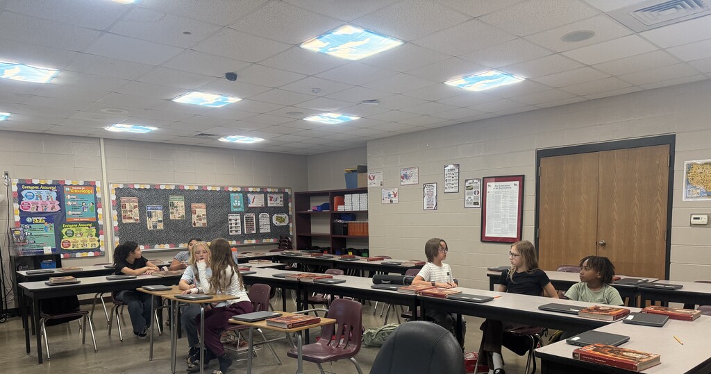 Students working together in Mrs. Langley's class