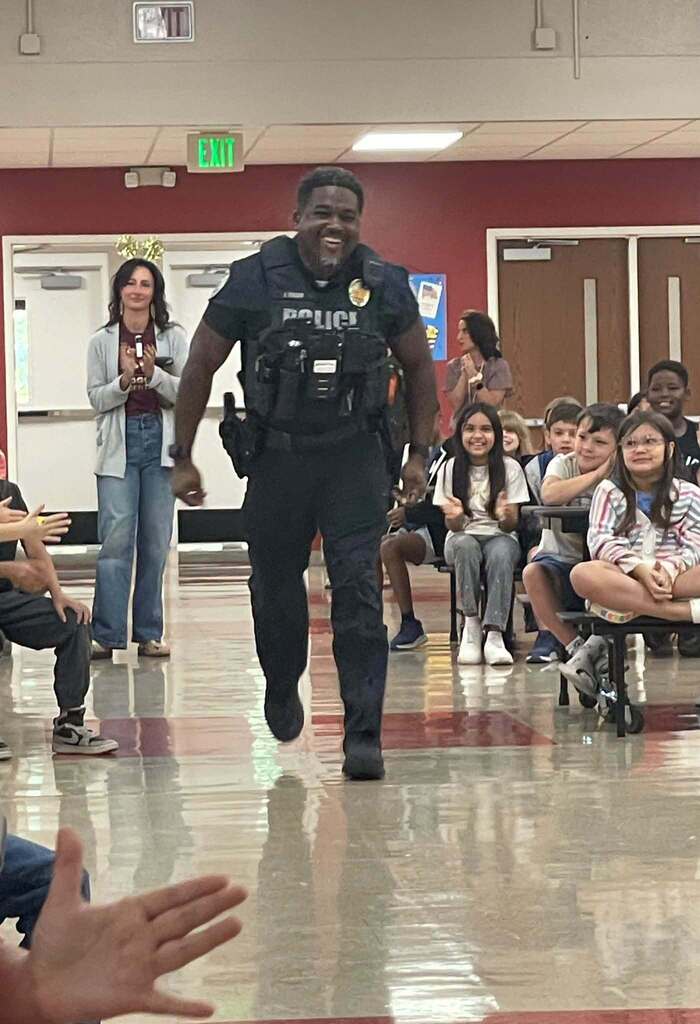 Officer Chism suprised at getting a shout out