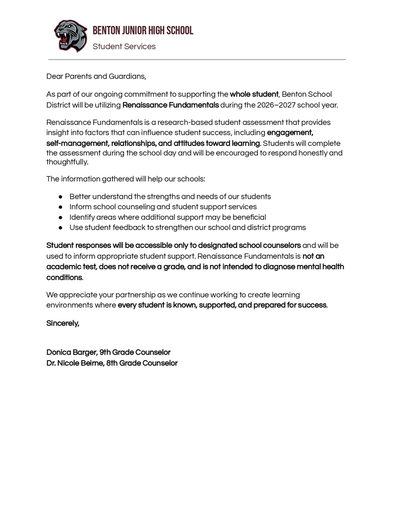 Fundamentals Letter