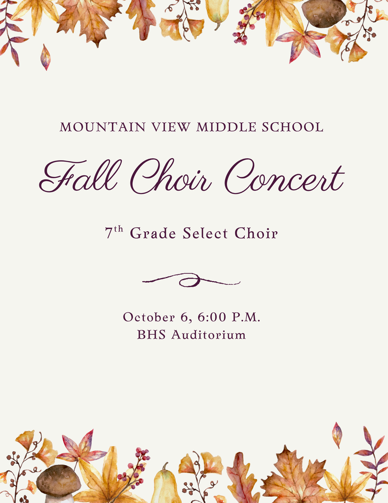 Fall Choir Concert