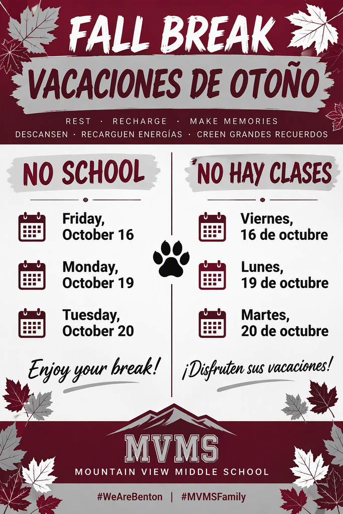Fall Pre-Break Reminder Announcement