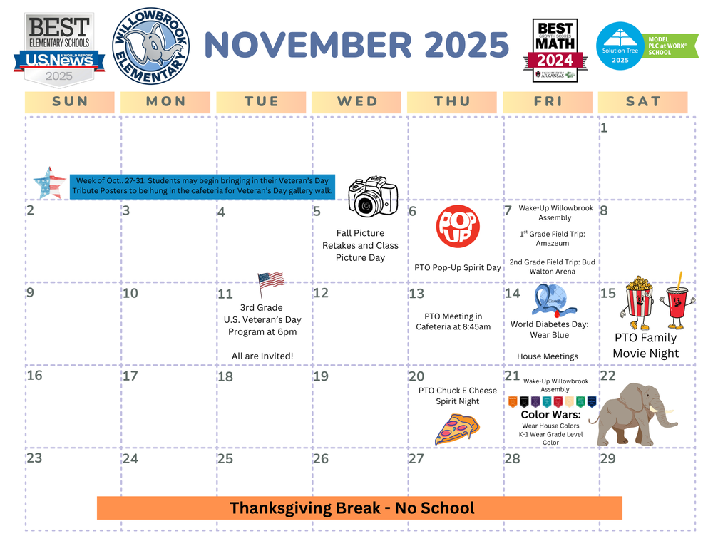 November Parent Calendar