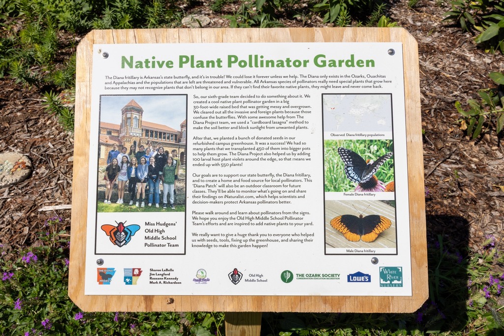 Butterfly garden sign
