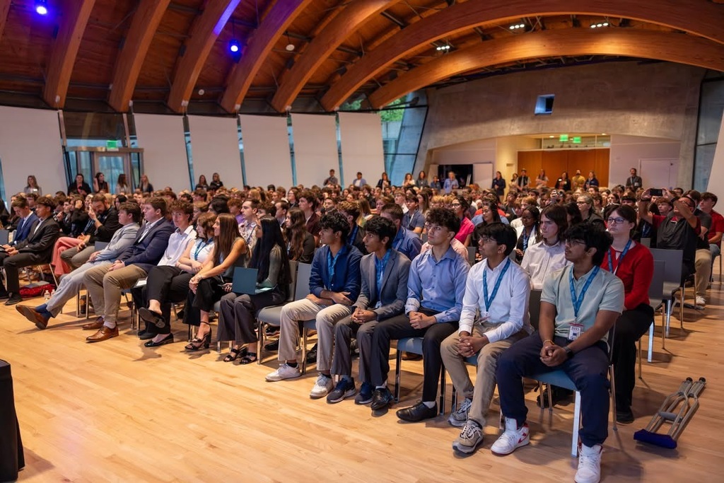 Ignite students listening to a speaker
