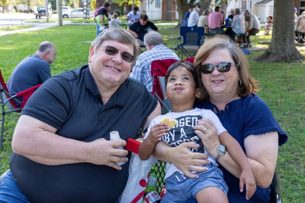 Grandparents with their grands at Excellent Beginnings Childcare Center