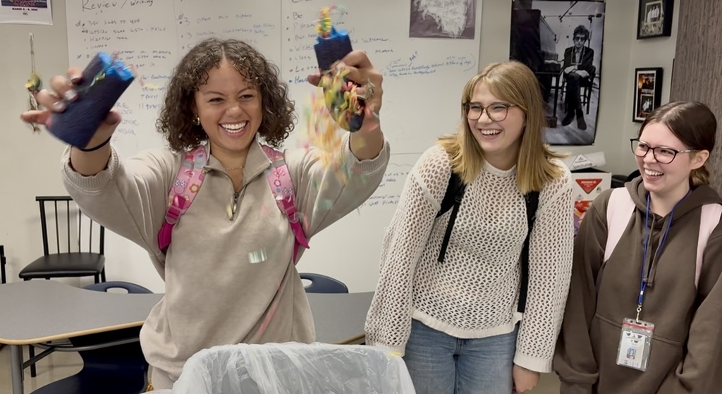 AP Literature and Composition students created interpretive projects.