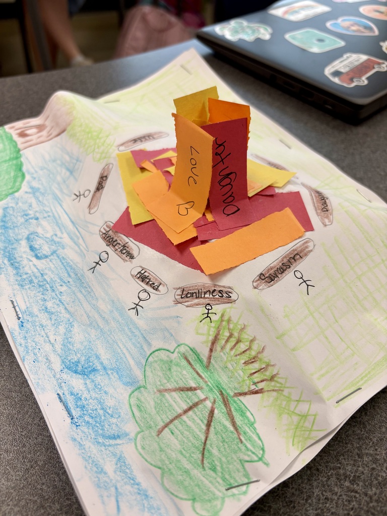 AP Literature and Composition students created interpretive projects.