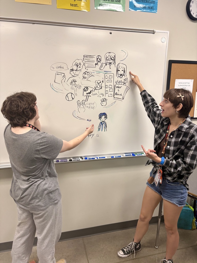 AP Literature and Composition students created interpretive projects.