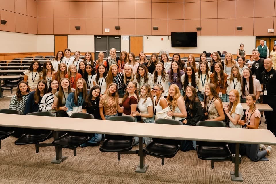 Soccer Legend Mia Hamm with the Bentonville High Ladies' Soccer Team