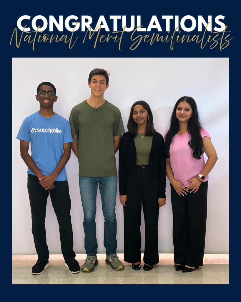 BWHS celebrates our four National Merit Semifinalists from the class of 2026. 