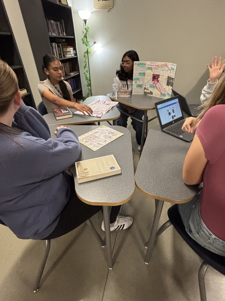 Students in Ms. Garrison's English I class share their independent reading projects.