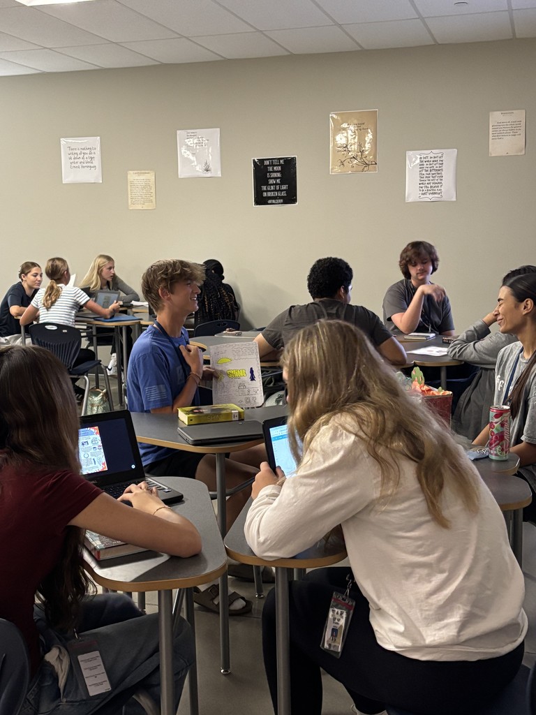 Students in Ms. Garrison's English I class share their independent reading projects.