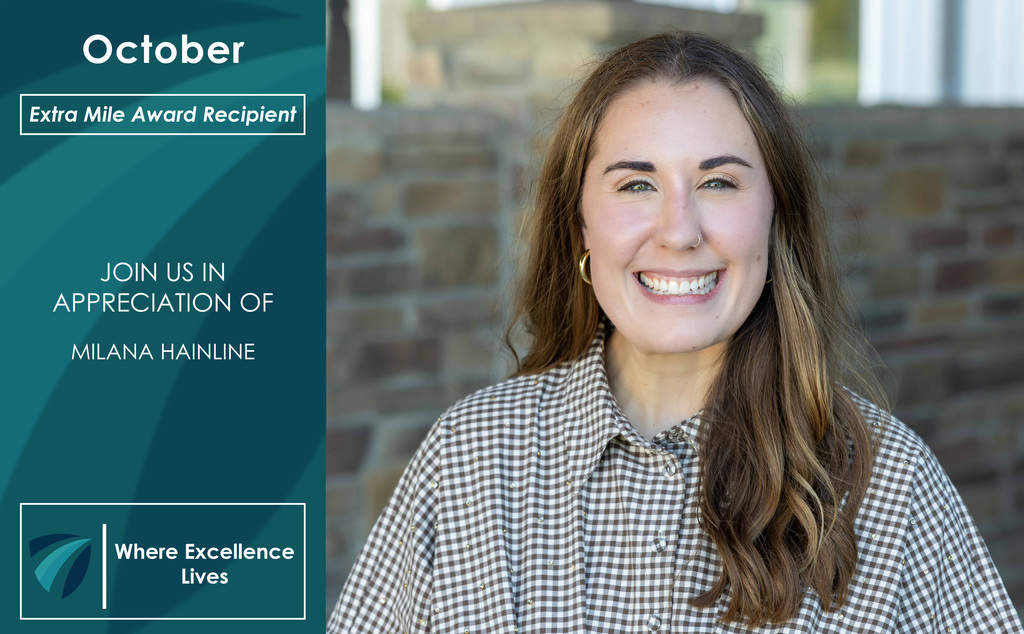 October Extra Mile Award Recipient Milana Hainline