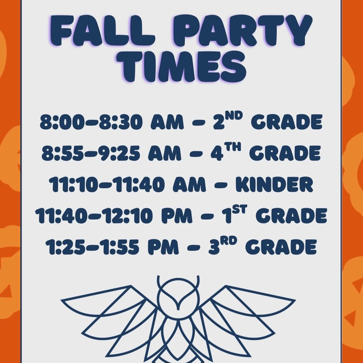 25-26 Fall Party Schedule