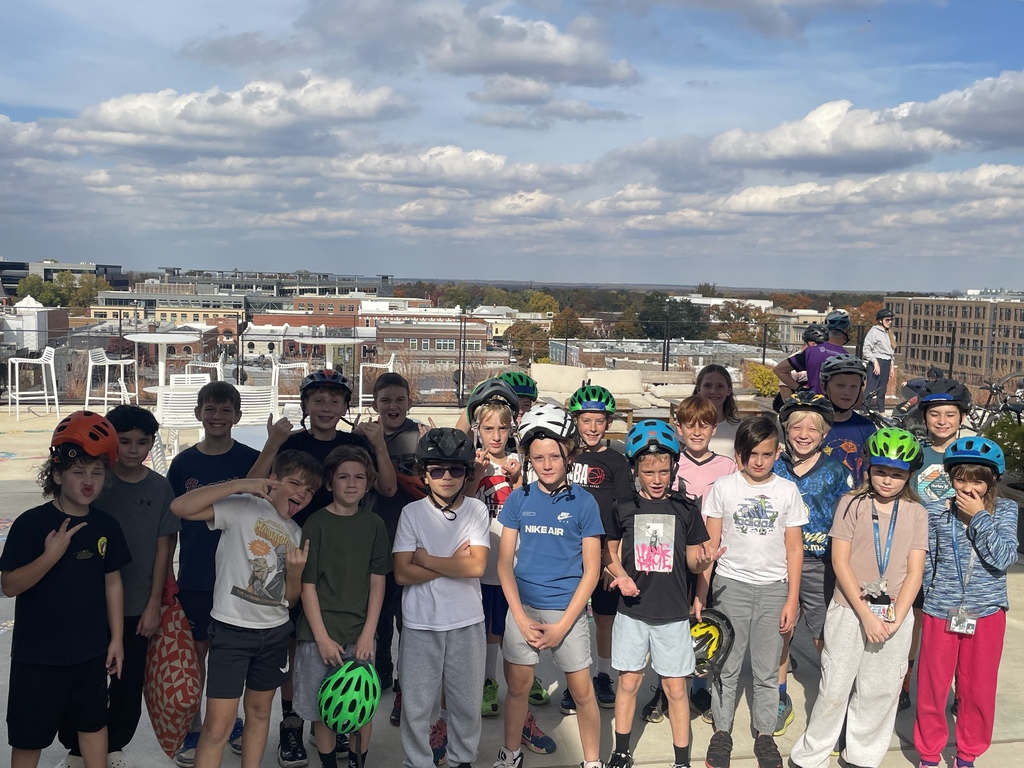 Biking Club biked to the top of the Ledger building!
