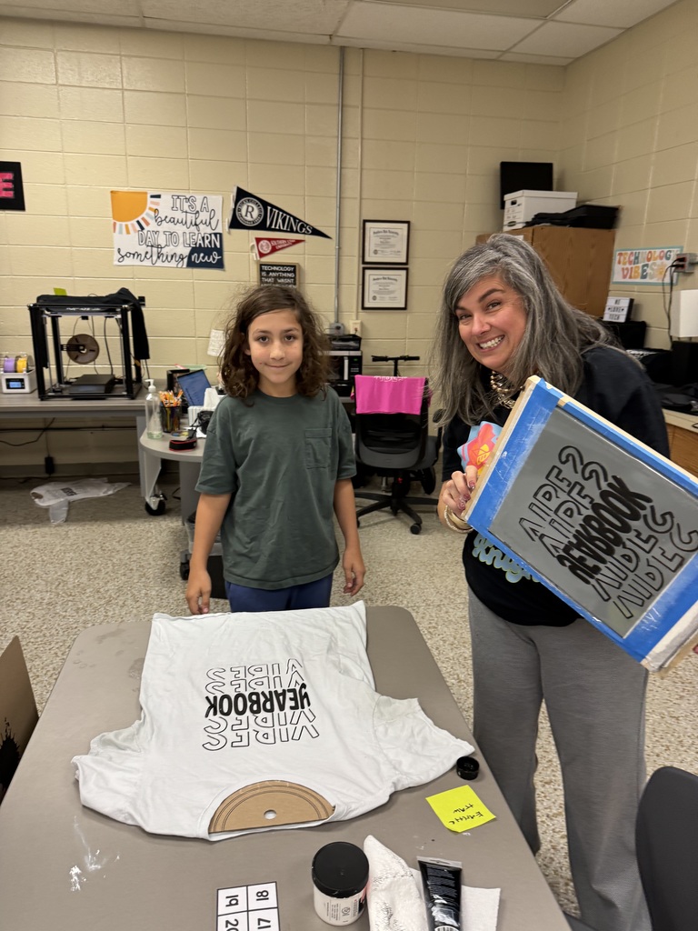 Yearbook Club screen printed their own shirts
