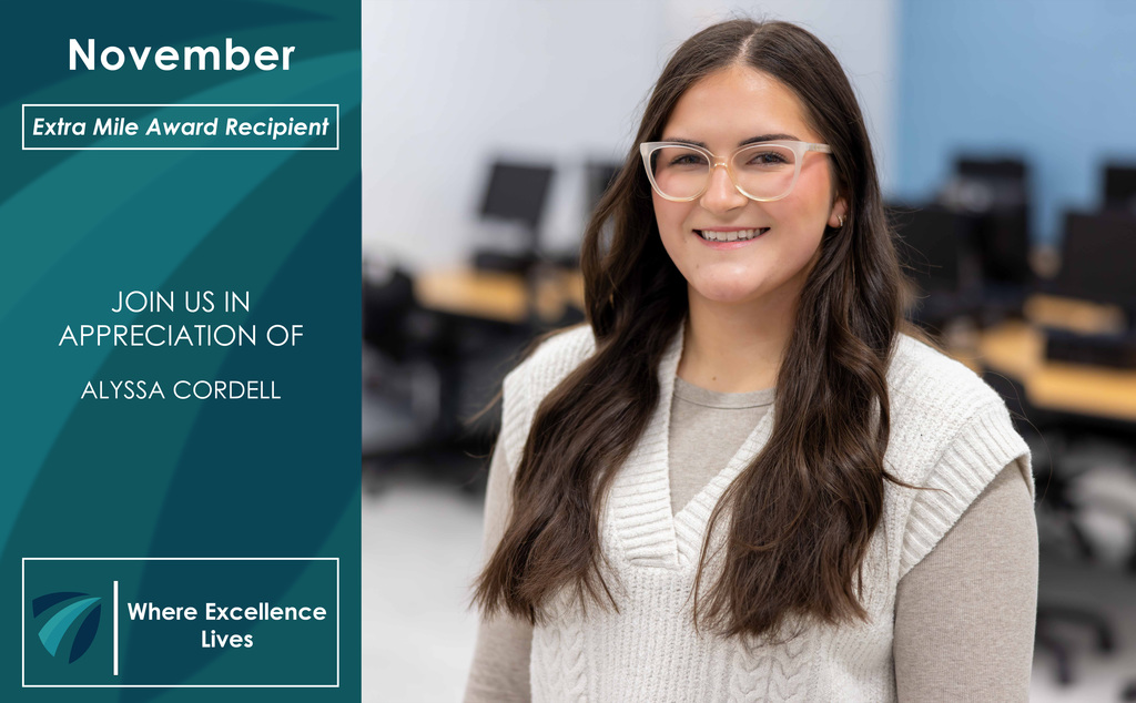 Extra Mile Award Winner Alyssa Cordell