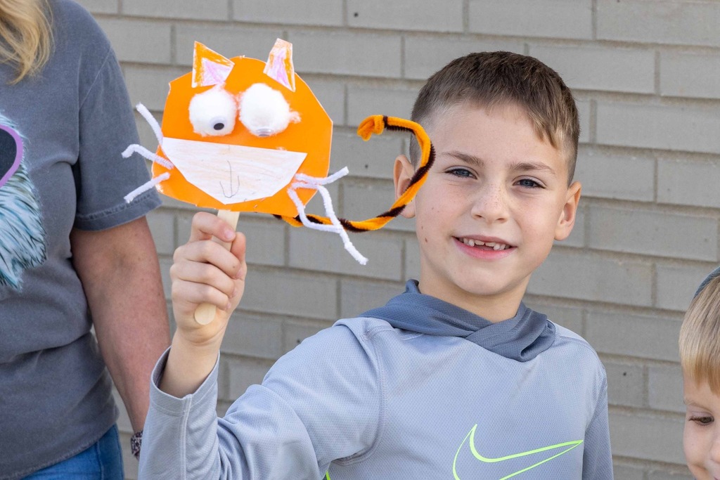 Students in a Thanksgiving Day Parade