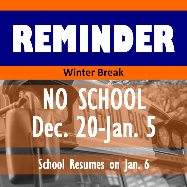 No School Dec 20-Jan 5
