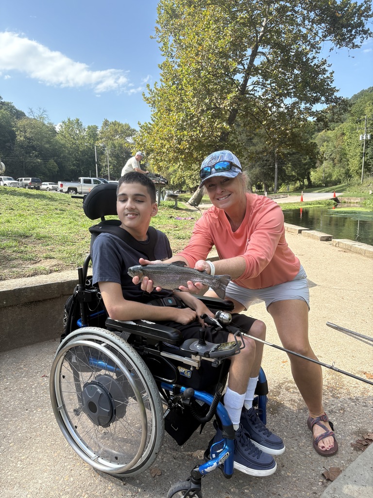 Teacher Tony Cherico with a student